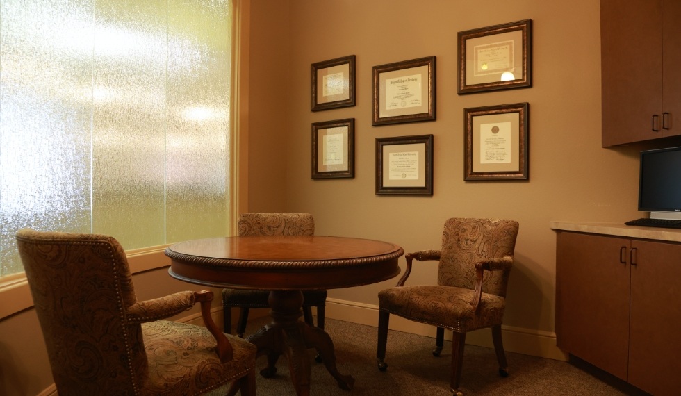 Dental office consultation room