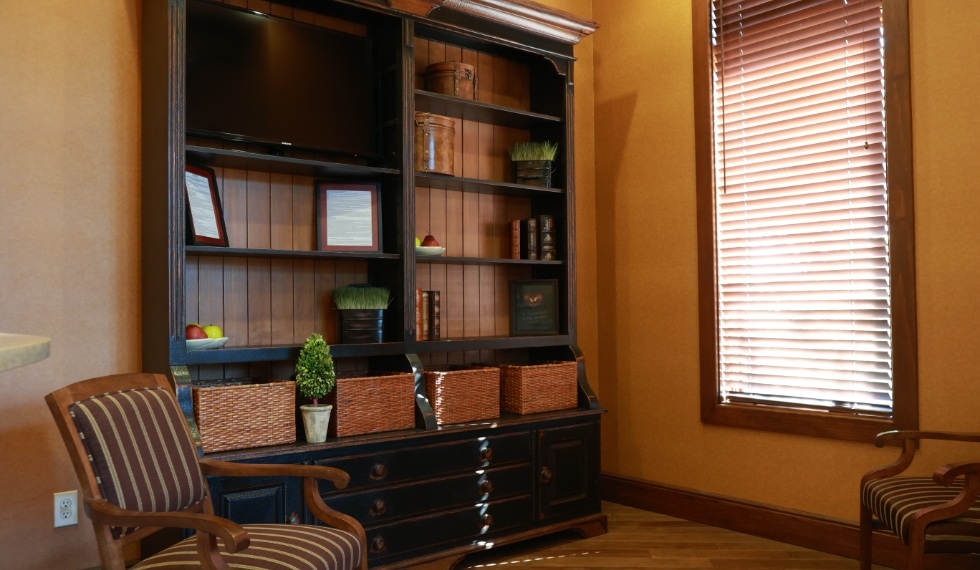 Dental office reception area