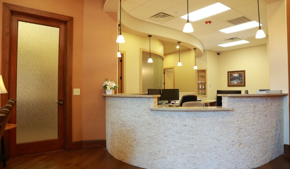 Dental office reception desk